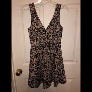 Black and gold dress